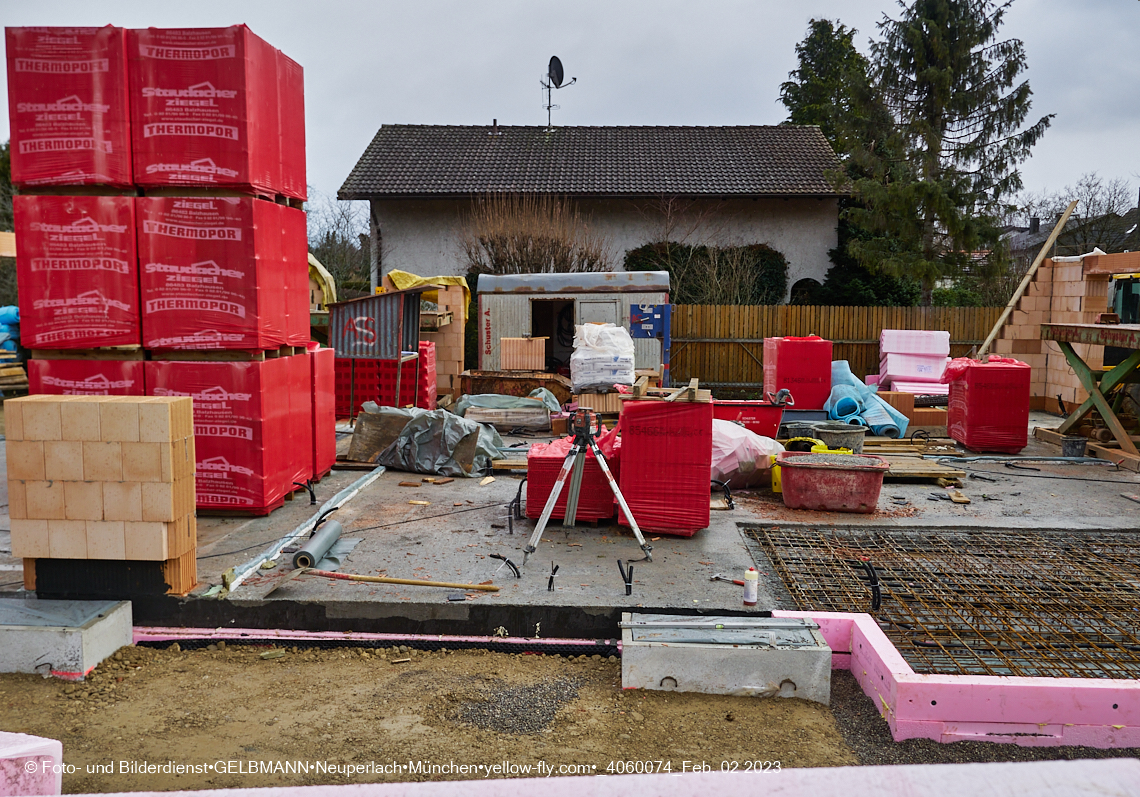 02.02.2023 - Baustelle Niederalmstraße 16 in Neuperlach